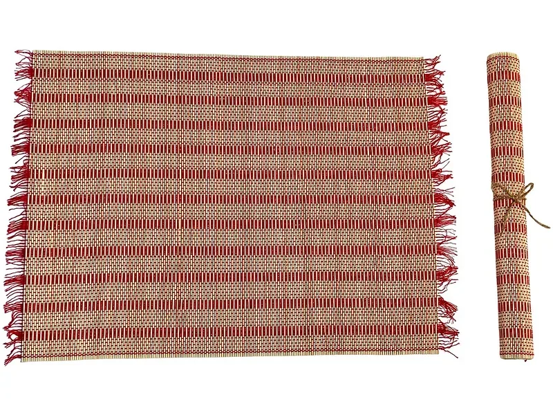 Tischset OLASY Massives Holz rot