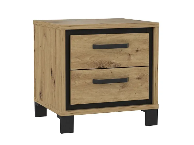 Nachttisch TRONDHEIM 2 Schubladen 49.4x41.5x49.3cm artisan eiche dekor