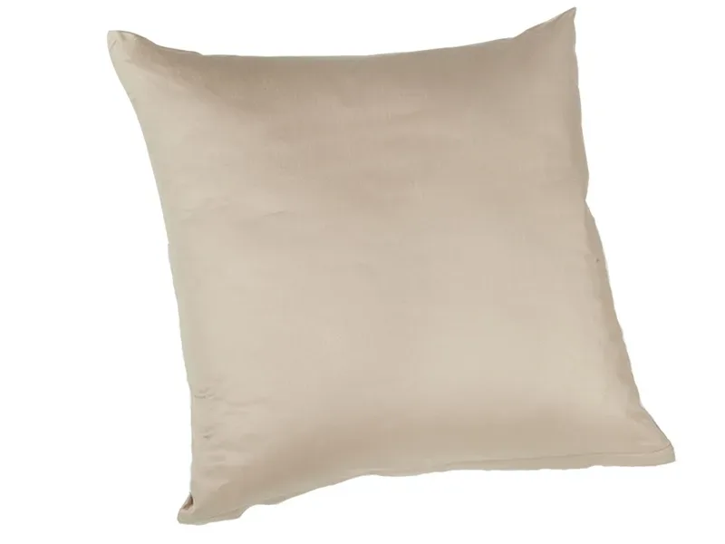 Lotus Bettwaren - Lotus Bettwäsche Satin uni, Satin Uni Bettwäsche, 65 x 65 cm, Taupe