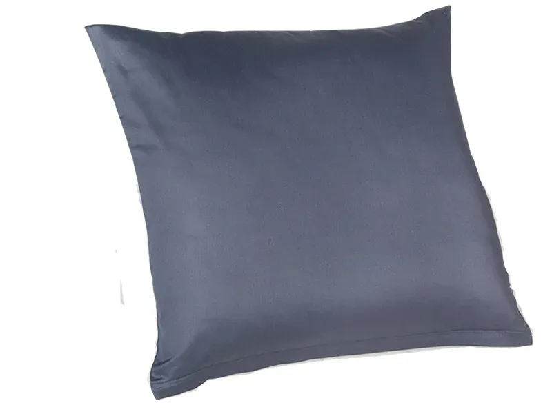 Lotus Bettwaren - Lotus Bettwäsche Satin uni, Satin Uni Bettwäsche, 65 x 65 cm, Gewittergrau
