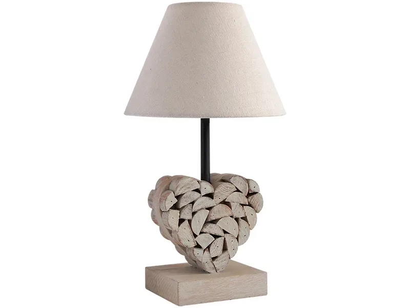 Tischlampe LED CARLITA 36cm 40W holz