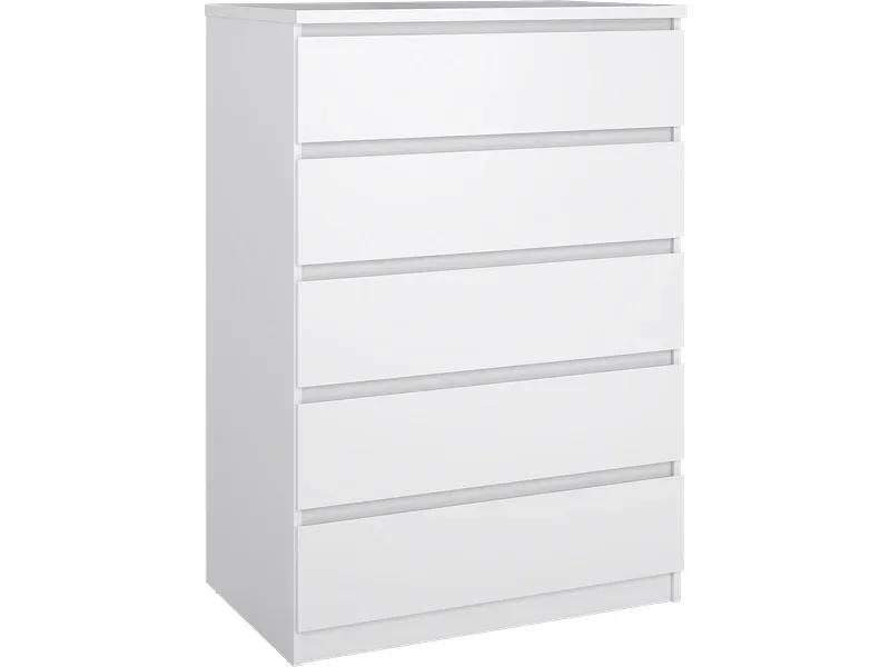 Kommode NAIA 5 Schubladen 50x77x111.3cm weiss lackiert