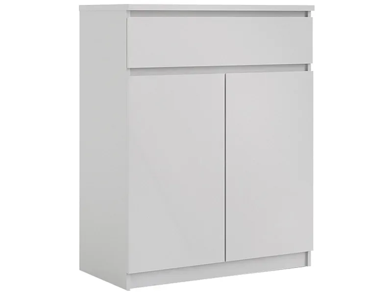 Kommode NAIA 2 Türen 1 Schublade 40x80.4x100.4cm weiss lackiert