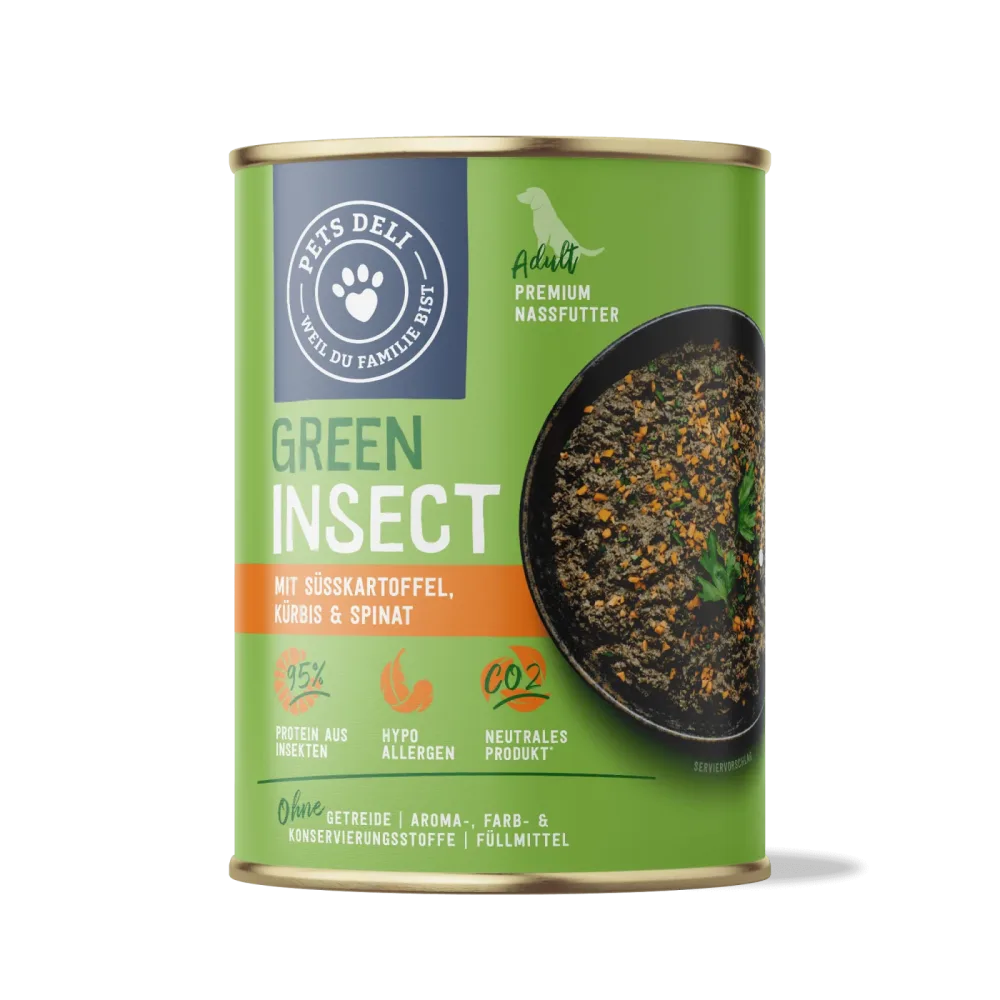 Nassfutter Green mit Süßkartoffel, Kürbis und Spinat für Hunde - 6x375g
