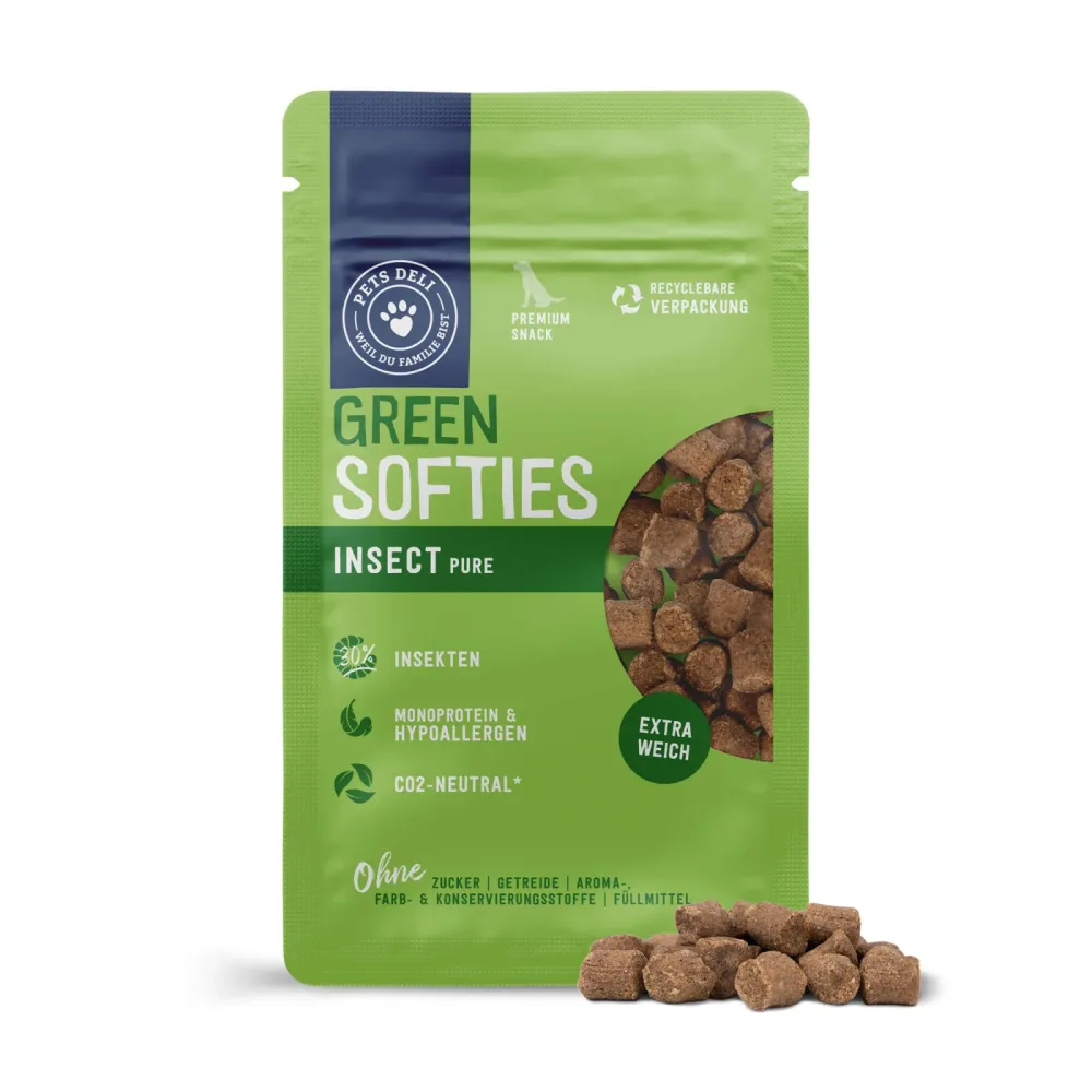 Snack Green Softies Natur für Hunde - auf Insektenbasis - 90g