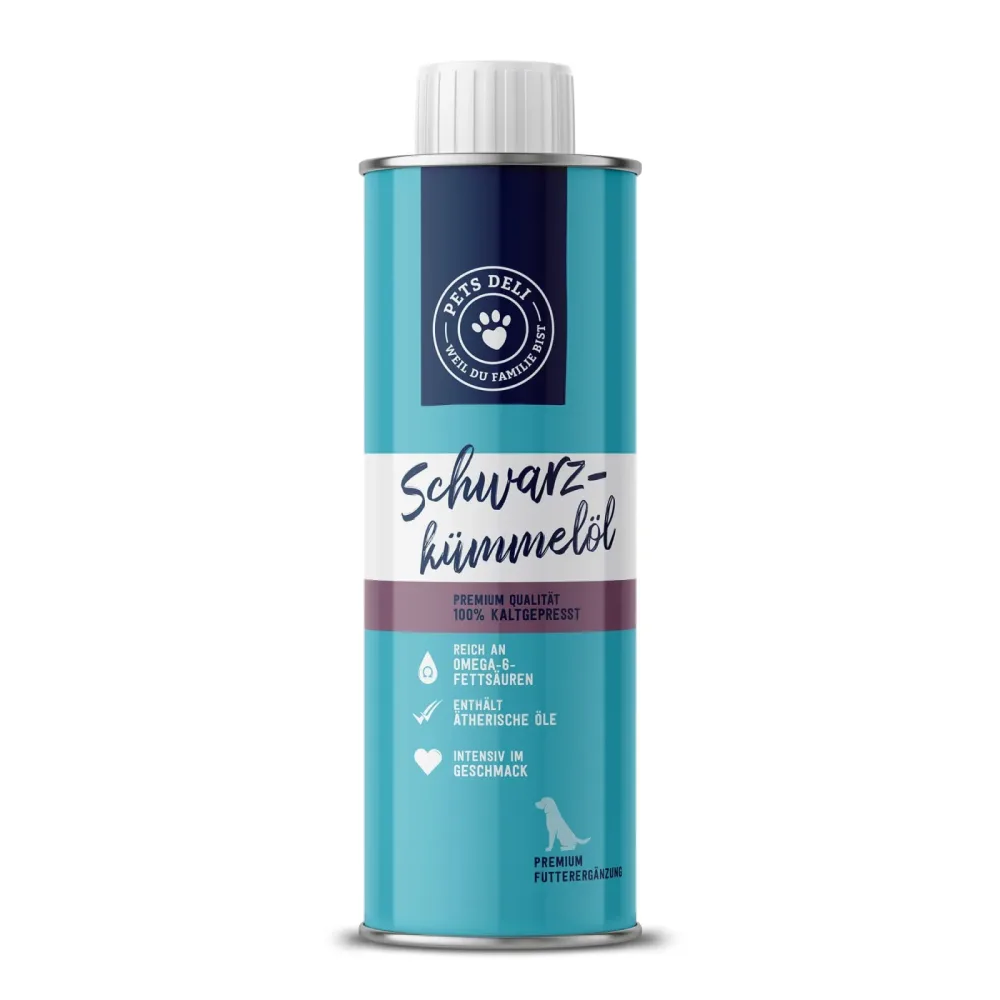 Premium Schwarzkümmelöl für Hunde - 250ml von Pets Deli