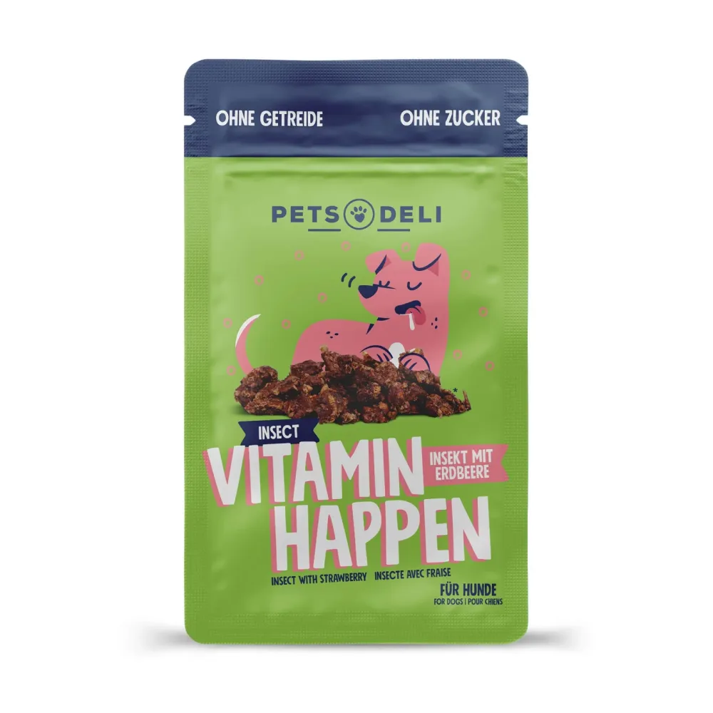 Snack Green Vitaminhappen Insekt mit Apfel & Erdbeere - 50g