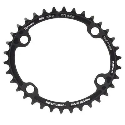 Rotor Aldhu Kettenblatt 110x4 innen oval black matte 36 Zähne 2019 Kettenblätter