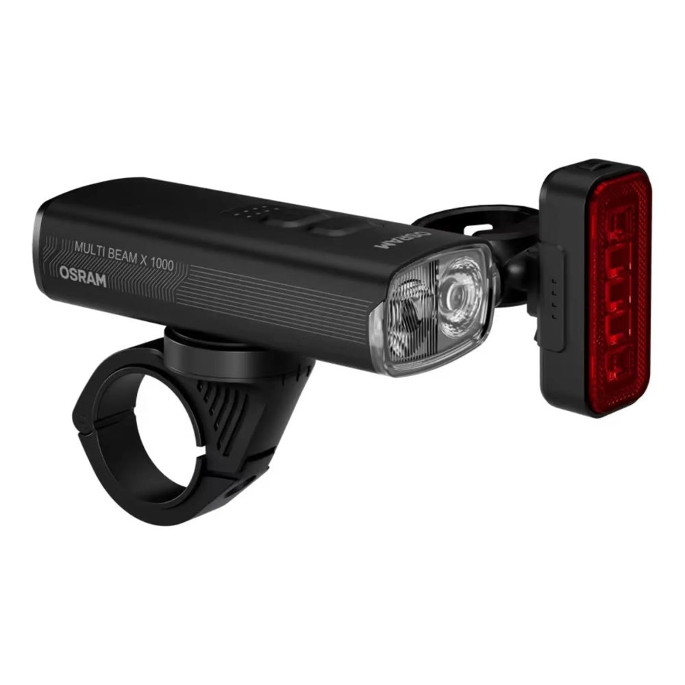 Wiederaufladbares USB-C Vorder- und Rücklicht Osram Multi Beam X1000