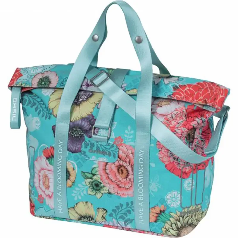 Wasserdichte Fahrradhandtasche aus Polyester mit Reflektoren Basil Bloom field klickfix