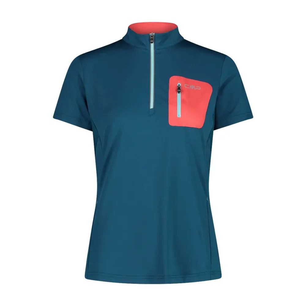 CMP - t-shirt mit halbem reißverschluss, damen, für Damen, Größe 2XS