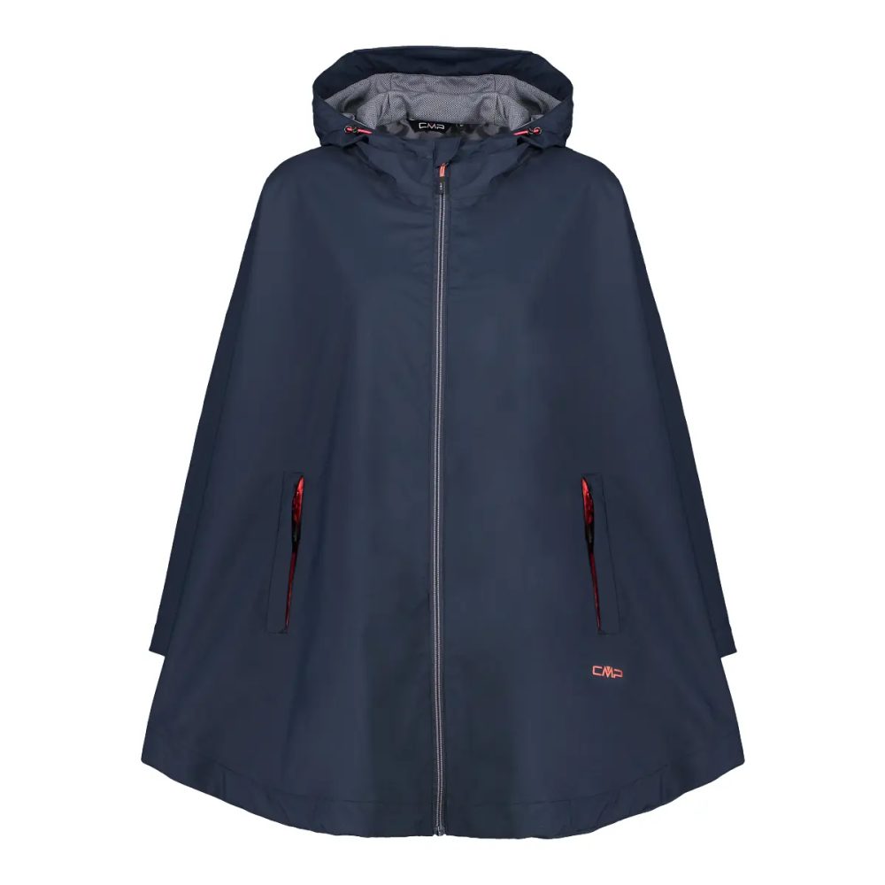 CMP - poncho mit kapuze waerdicht damen, für Damen, Dunkelblau, Größe S
