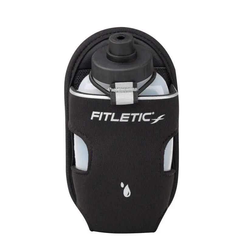 Fitletic Extra Mile 250 ml Trinkflasche + Halterung Schwarz, Herren, Größe: ONE SIZE