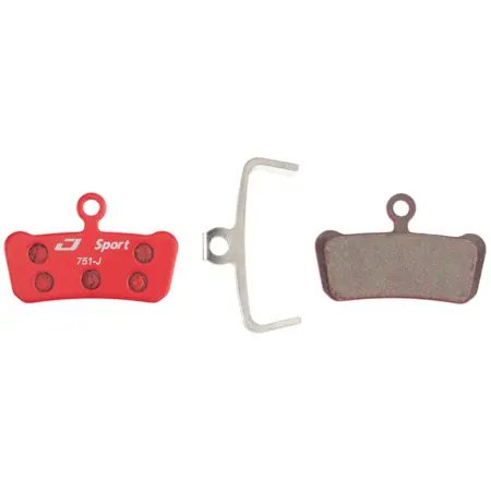 Jagwire 1-Paar Sport Semi-Metallic Sram DCA098 Scheibenbremsbelag Rot, Herren, Größe: ONE SIZE