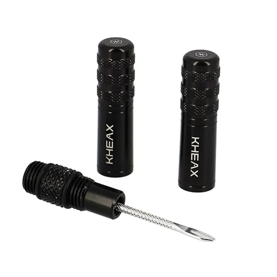 Reparatursatz für Alu-Tubeless mit Kartuschenspitze Kheax CO2 SS