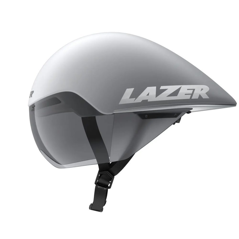 LAZER Unisex Road Volante KinetiCore Tri Helm - matte white silver