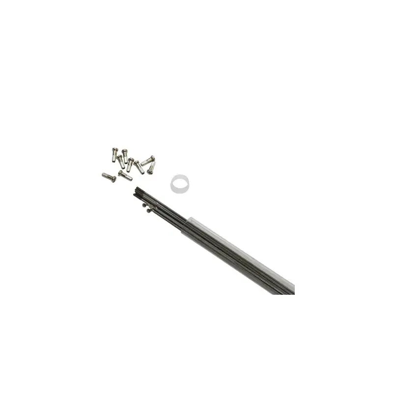 Rohr mit 10 Speichen aus Edelstahl mit abgewinkeltem Kopf und Nippel P2R 250 mm