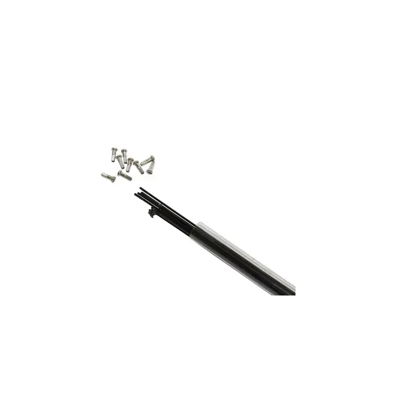 Rohr mit 10 Speichen aus Edelstahl mit abgewinkeltem Kopf und Nippel P2R 252 mm