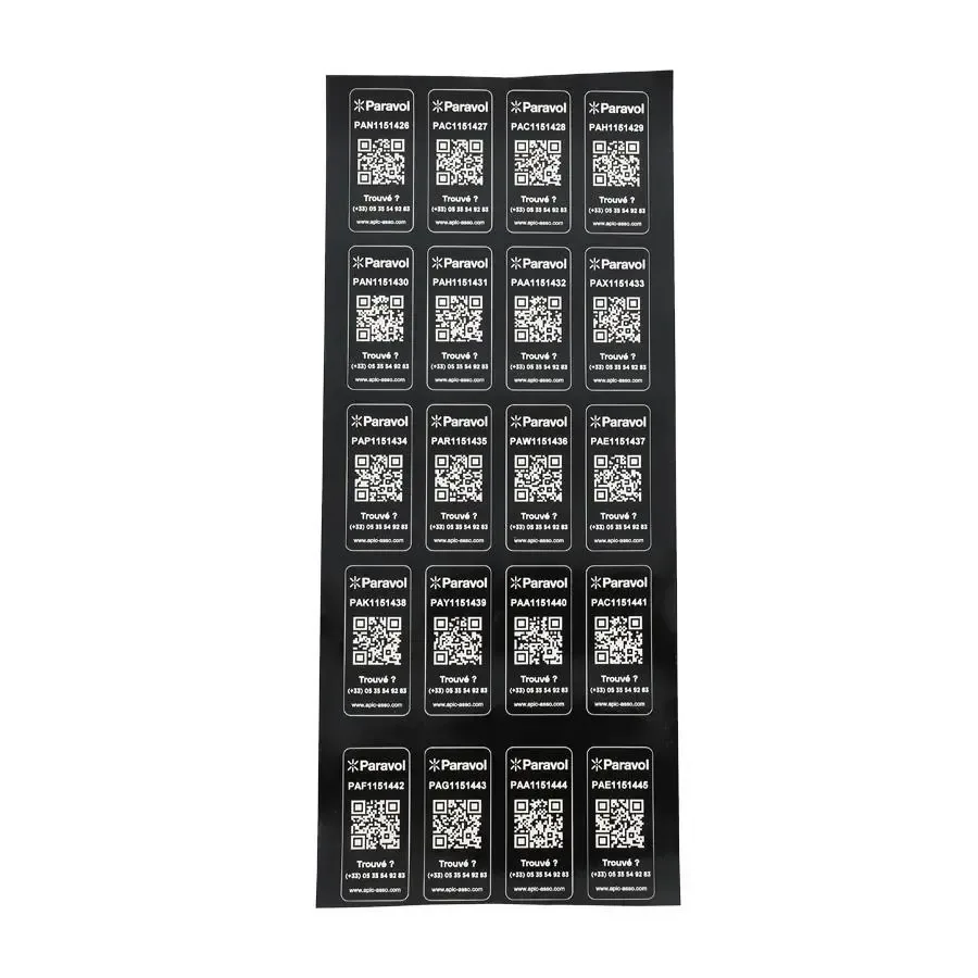 Kennzeichnungsetiketten Paravol (x20)