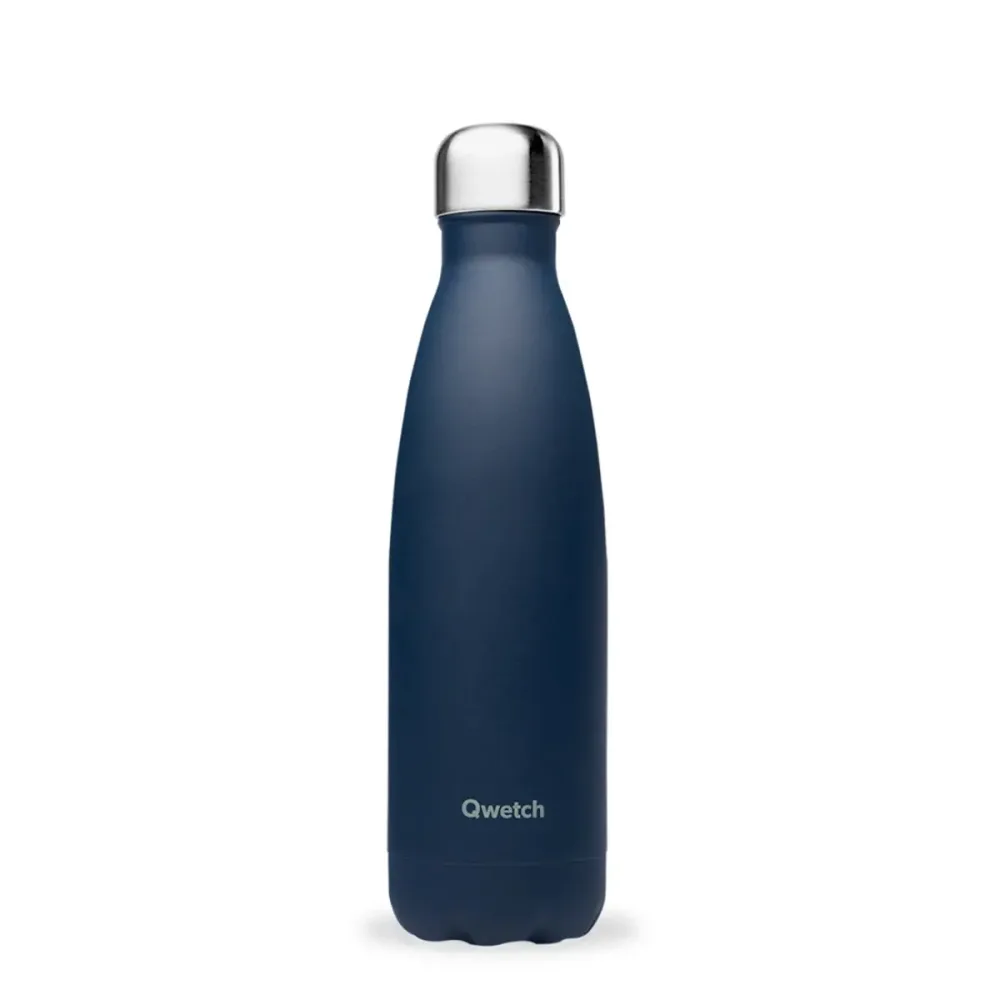 Qwetch Isolierflasche aus Edelstahl, Nachtblau-Granit, 500 ml, 10120