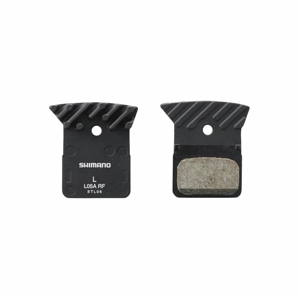 SHIMANO Fahrrad-Scheibenbremsbelag L05ARF Resin 2 Kolben silber