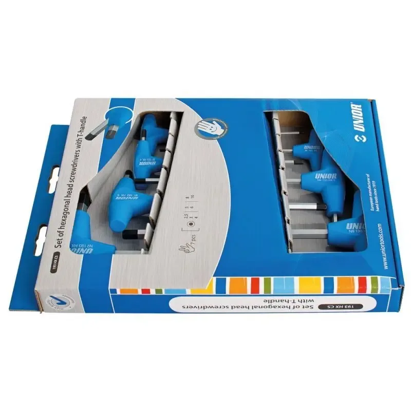 Set aus 7 Inbusschlüsseln mit Griffen Unior