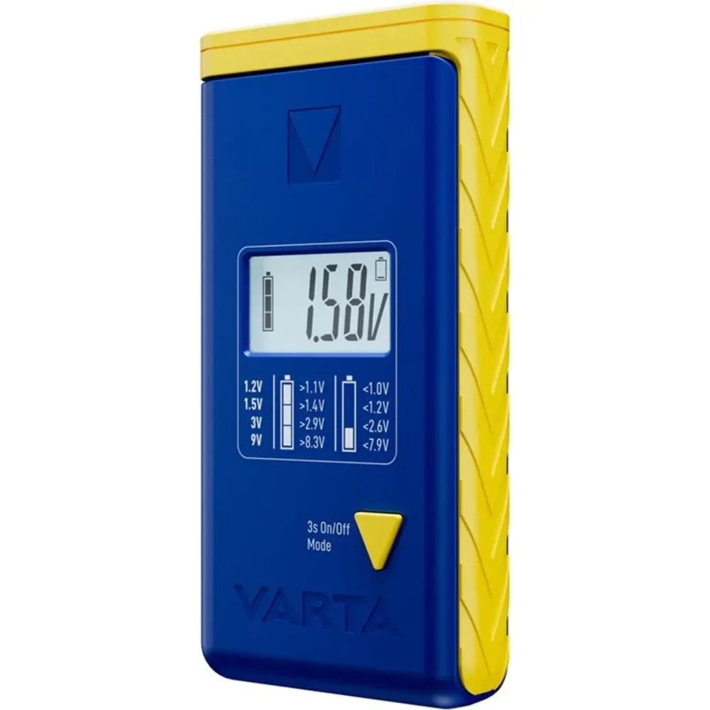 Varta Batterietester LCD Battery Test Messbereich (Batterietester) 1,2 V, 1,5 V, 3 V, 9 V Akku, Batterie 00893 101 111