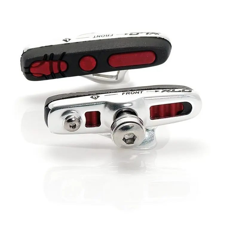 XLC Cartridge BS-R04 Road Bremsschuhe 4er Set 55mm ABS silber/schwarz/rot 2019 Felgenbremsbeläge