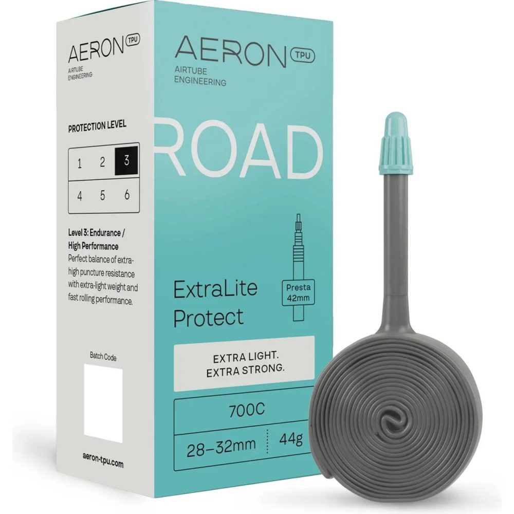Aeron Road 700C 23-28 mm / 42 mm Extra Lite Protect Schlauch Grau, Herren, Größe: ONE SIZE