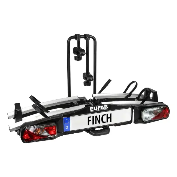 Fahrradträger auf Anhängerkupplung faltbar neigbar 2 Velos Eufab Finch Vae / Ebike