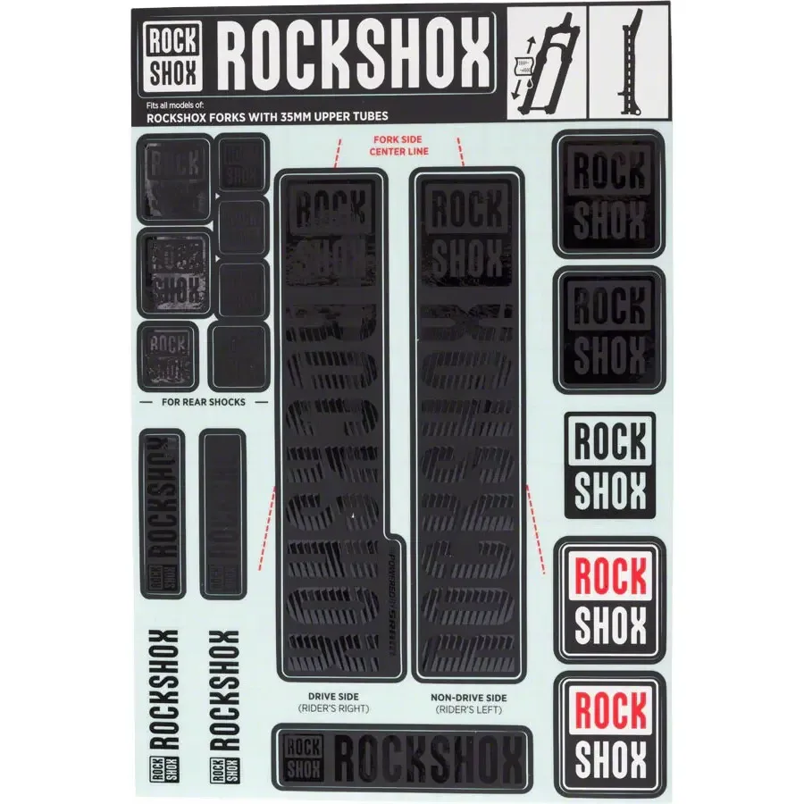 Aufkleber Rockshox 35mm
