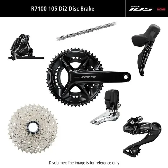 Vollständige Gruppe Shimano 105 Di2 R7100 52x36T