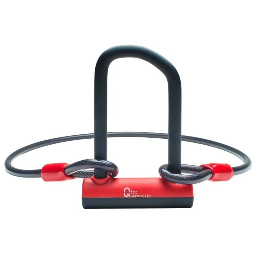 u-Anti-Diebstahl mit Halterung Qloc Security Ø14 75/150mm + câble Ø12/1000mm
