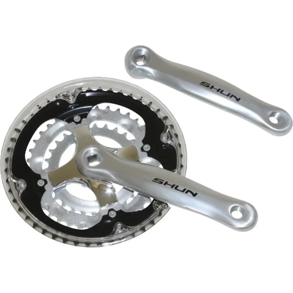 MTB-Kurbelgarnitur Alu P2R 7-8V. 170 mm 48-38-28