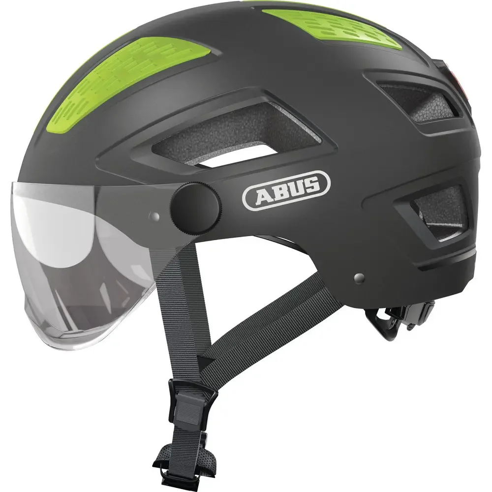 ABUS Hyban 2.0 ACE Velohelm mit Visier - Titan