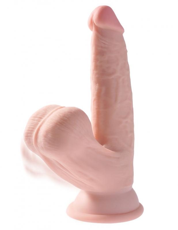 King Cock Plus Realistischer Dildo mit beweglichem Hodensack - 15,2 cm