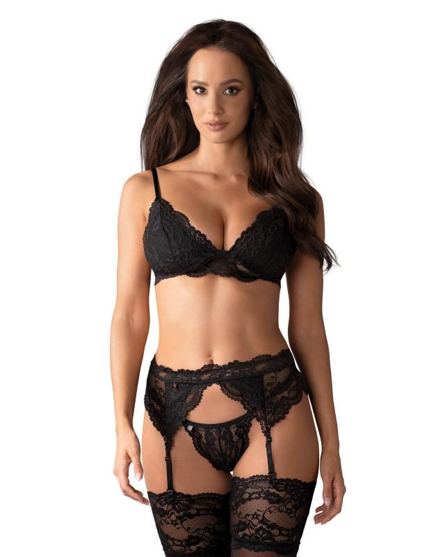 Obsessive - Driedelig Kanten Lingeriesetje