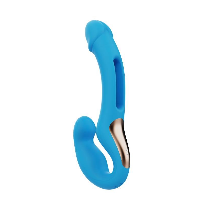 HoneyPlayBox - Harmony Duo App-gesteuerter Strapless Strap-On Bl