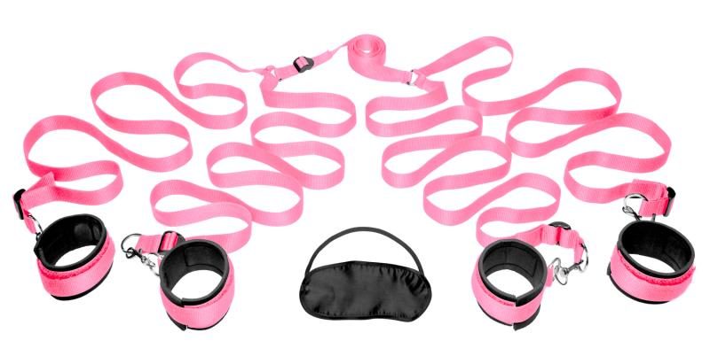 FRISKY - Fesselset fürs Schlafzimmer Rosa Bettfesseln
