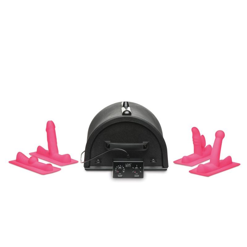 LOVE BOTZ - 50X Saddle Pro Sexmaschine mit 4 Aufsätzen - Schwarz