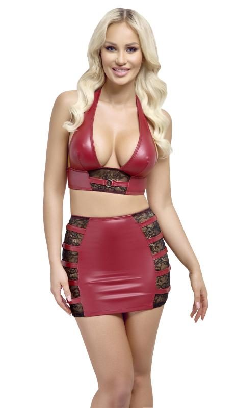 Cottelli PARTY ? Crop Top & Minirock Set ? Rot