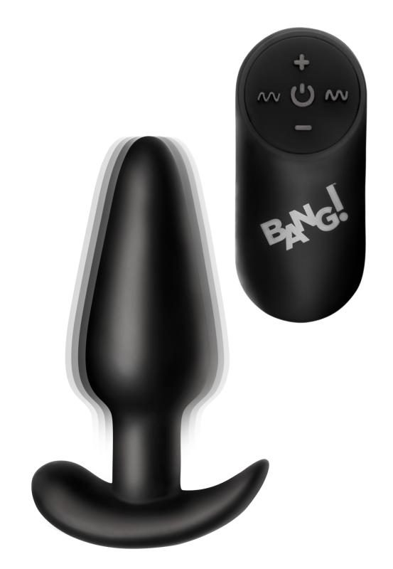 BANG! - Vibrations-Buttplug mit Fernbedienung -Schwarz