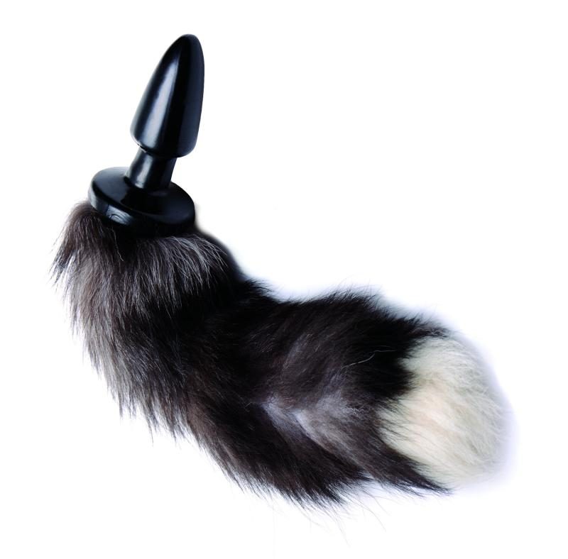 TAILZ - Fuchs Schwanz Analplug - Schwarz/Weiß