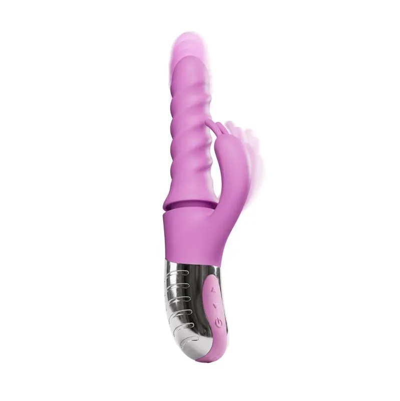 Good Vibes Only - 360° Rotating Thrusting Vibrator - Rosa