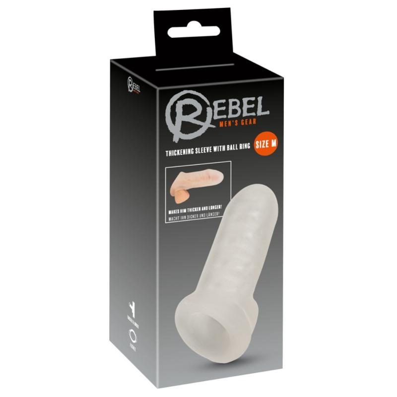 Rebel - Verdickende Hülle mit Hodenring - 16,5 cm