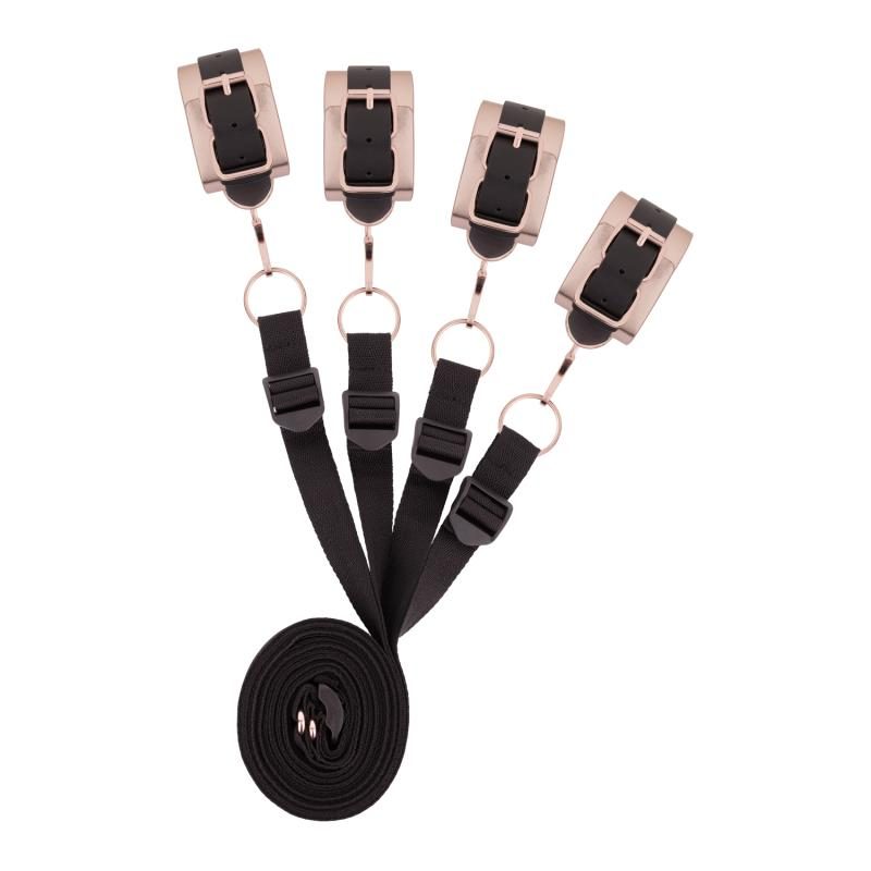 Rosy Gold - Under-Mattress Restraint Set - Schwarz