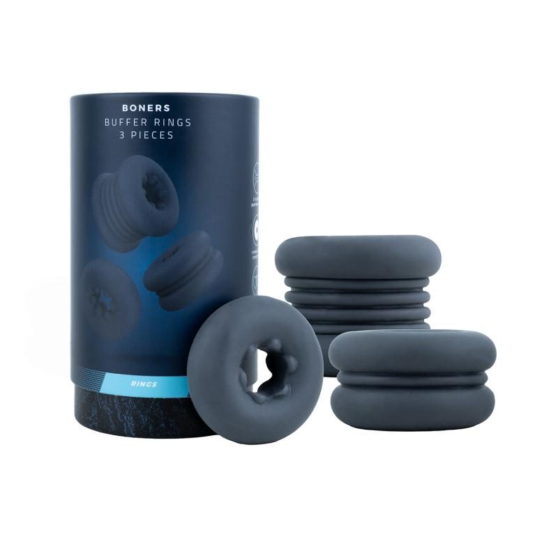Boners - Puffer Ringe 3 Stück - Blau