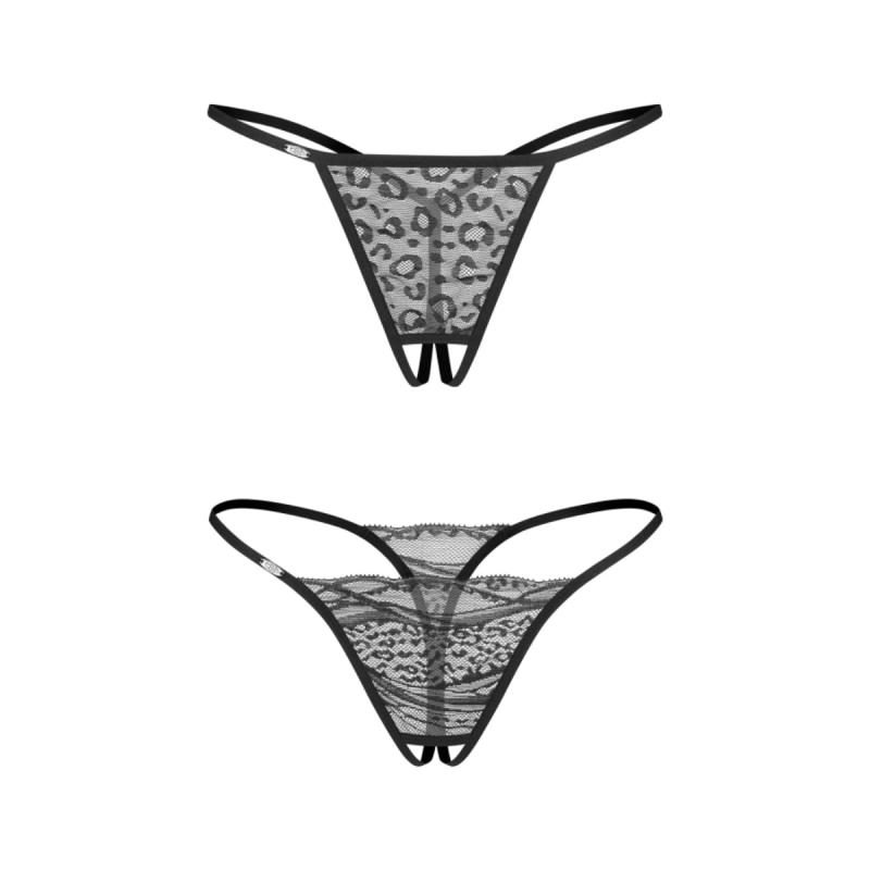 Obsessive ? Bianca 2er-Pack Offen-Schritt String ? Schwarz