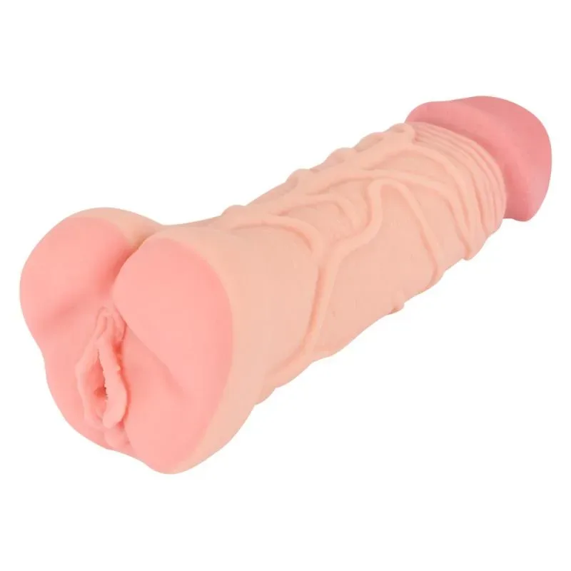 Nature Skin - 2-in-1 Verlängerung + Masturbator - 22 cm