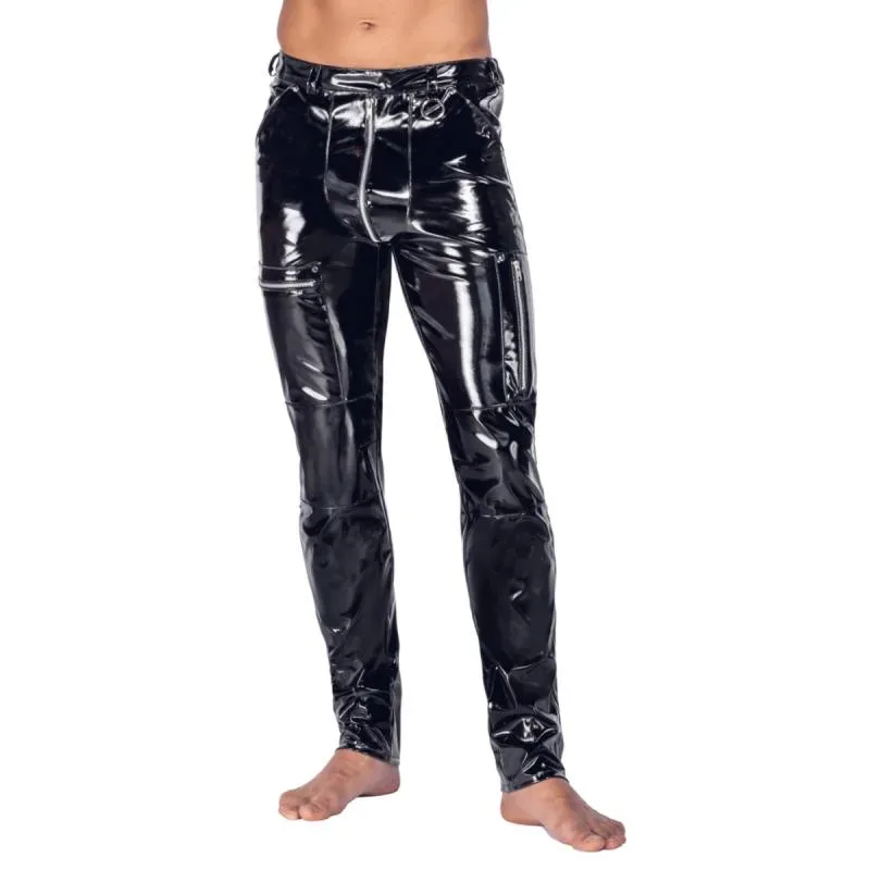 Black Level - Vinyl Skinny Hose - Schwarz